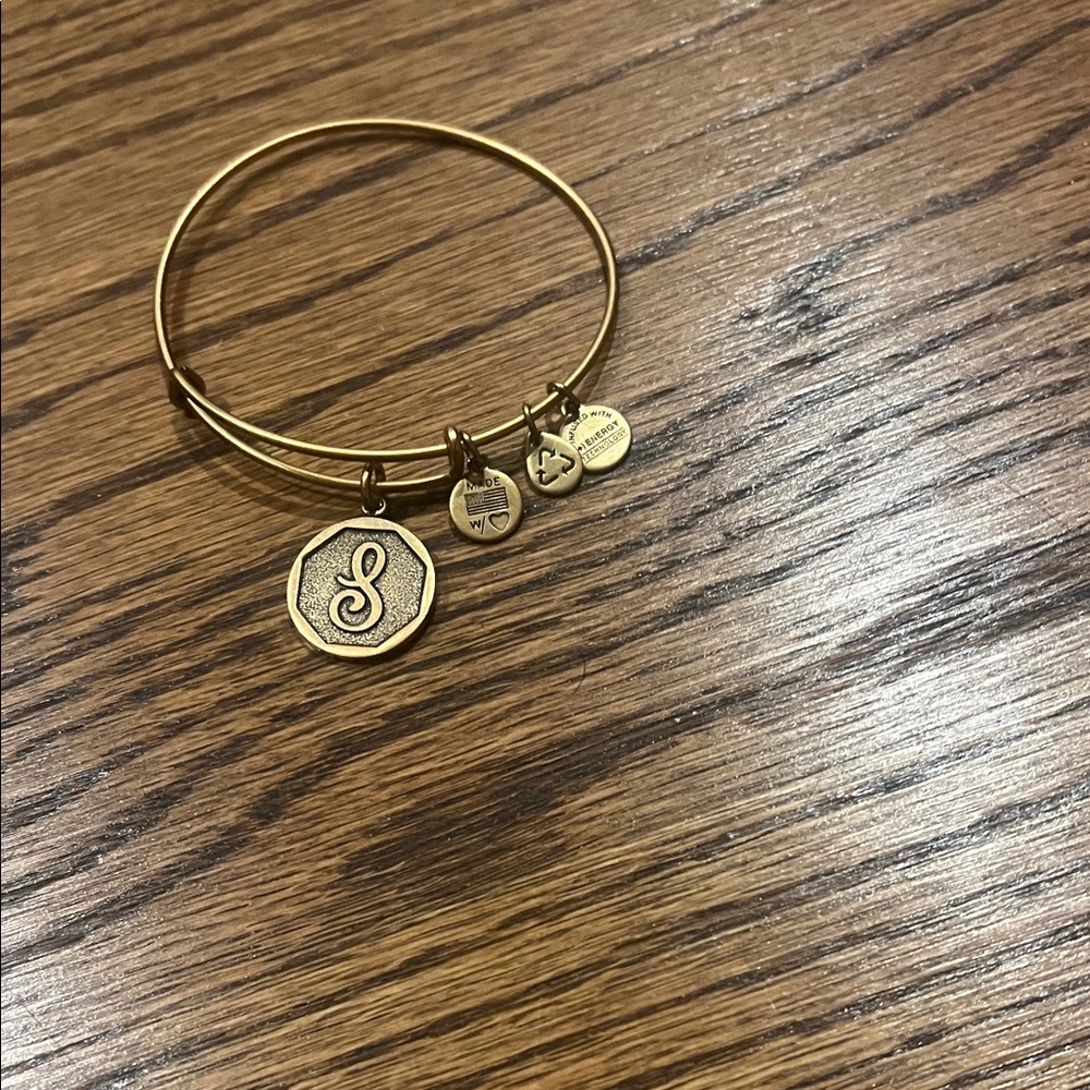 Alex and Ani Gold “S” Charm Bracelet